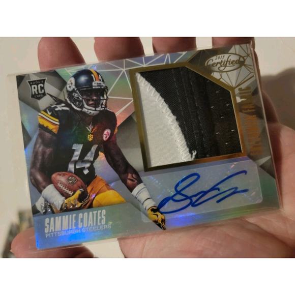 Freshman Fabric Sammie Coates Pittsburgh Steelers Auburn Relic Patch Auto Signed